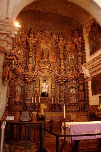 Altar area at San Xavier