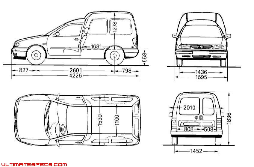 Dimension Caddy Volkswagen How Car Specs