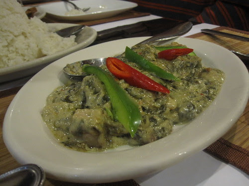 Spicy Laing-Taro leaves in coconut milk