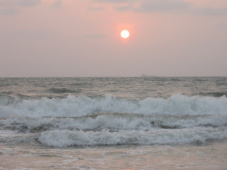 Sun is about to set at Panambur beach, Mangalore