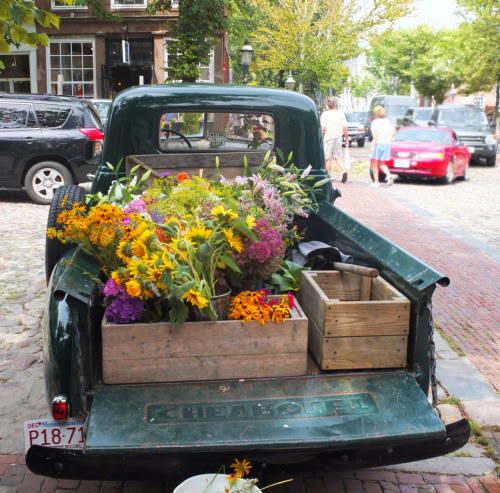 theswampyankee:

Selling flowers on Main Street, Nantucket.
