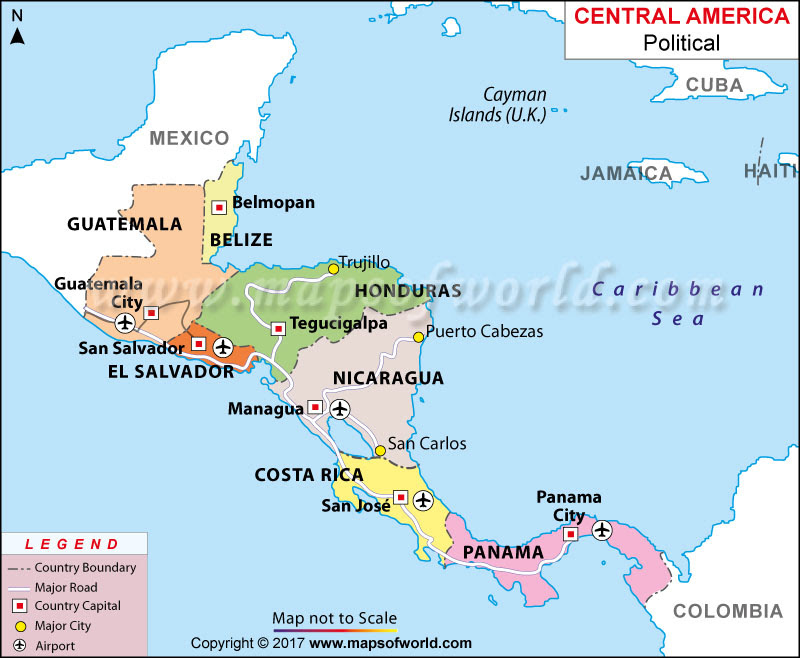 map of latin america and capitals