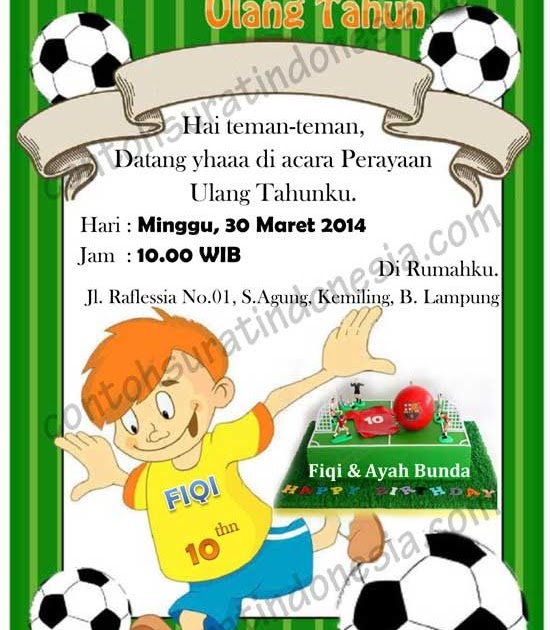Buat Undangan Ulang Tahun / 16 Contoh Undangan Ulang Tahun Dalam Bahasa