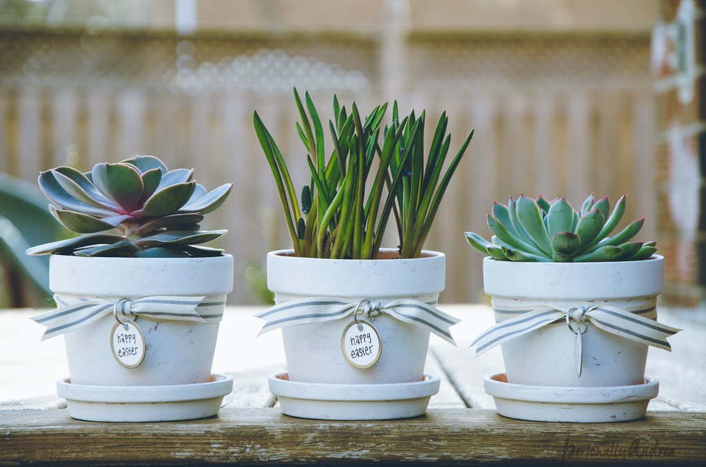 Shabby Chic Personalized Flowerpots | personallyandrea.com Shabby Chic Personalized Flowerpots | personallyandrea.com
