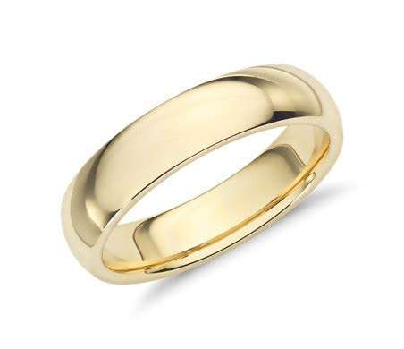 Comfort Fit Wedding Ring in 18k Yellow Gold (5mm) Blue Nile Comfort Fit Wedding Ring in 18k Yellow Gold (5mm) Blue Nile