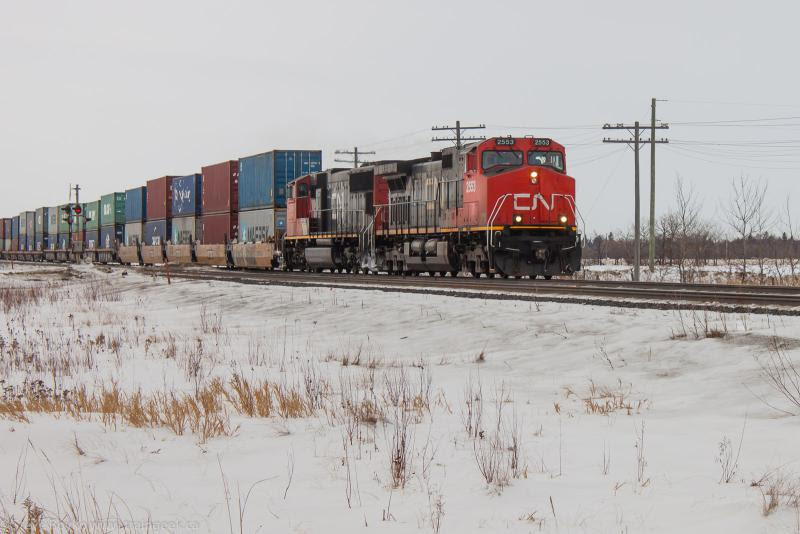 CN 2553 in Winnipeg 2013/02/13
