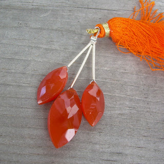 carnelian marquis briolettes
