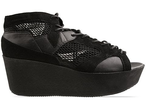 Black Platform Sandals: Vagabond Conga Black Flatform Sandals