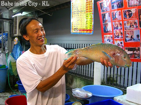 Mr Moon with parrot fish