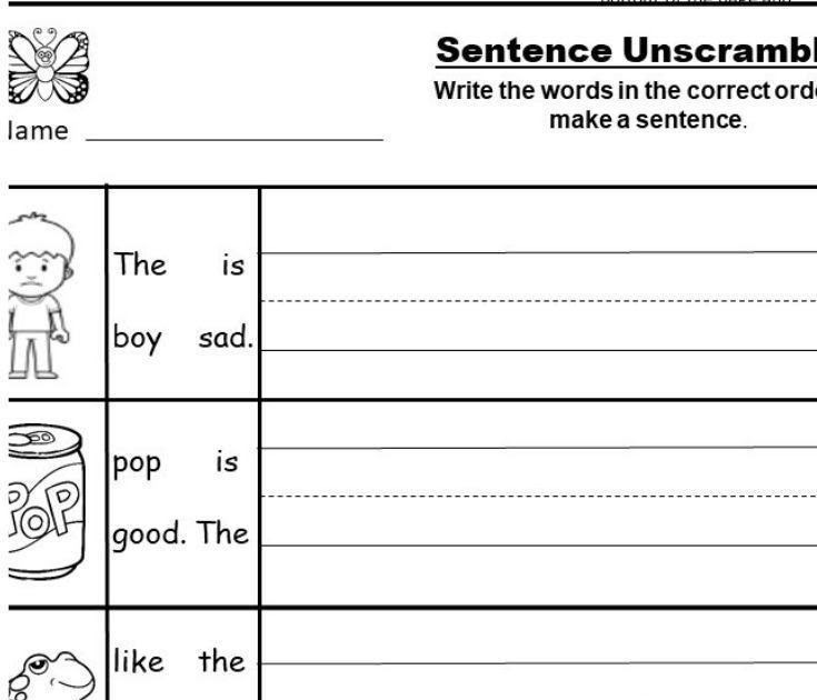 Copy Sentences Worksheets