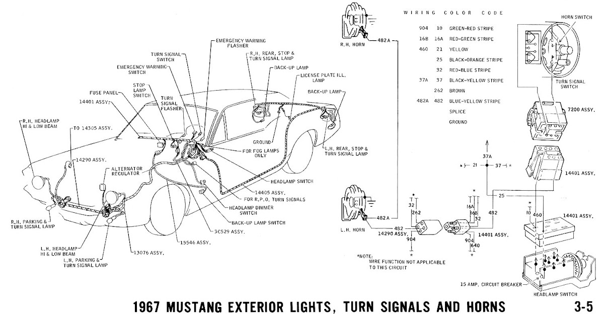 67 Mustang Dash Wiring Diagram - diagram wiring power amp
