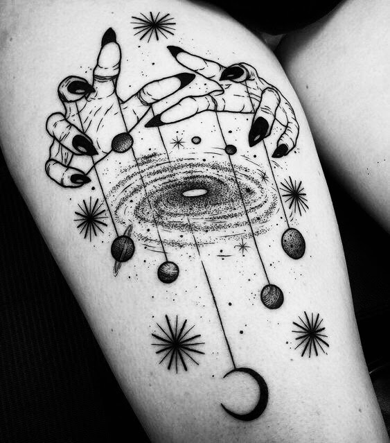 [Get 41+] Black And Gray Galaxy Tattoo