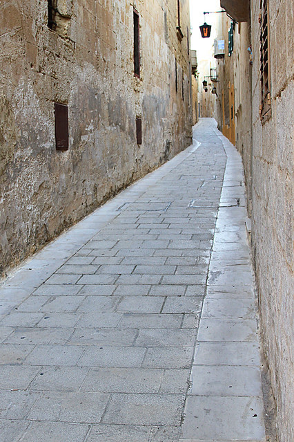 Stone streets of Mdina, Malta