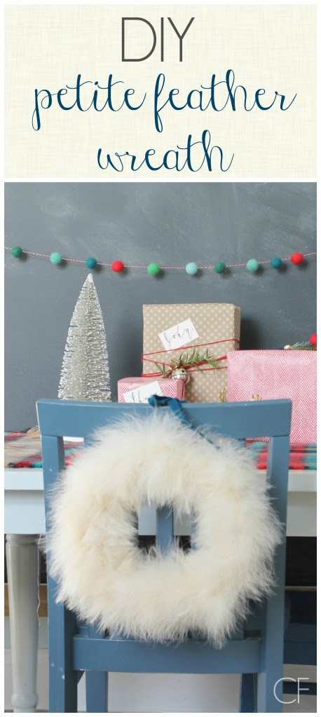 DIY Petite Feather Wreath