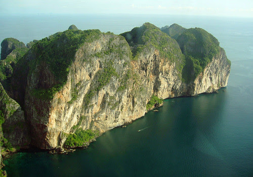 Phi Phi Le island from the air