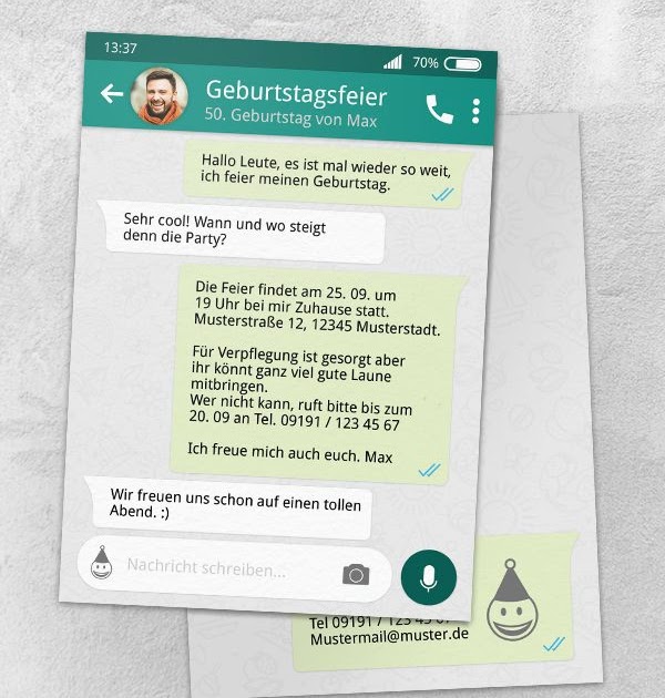 Einladung 40 Geburtstag Text Whatsapp