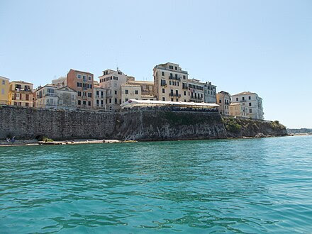 Old Corfu town as seen from the sea