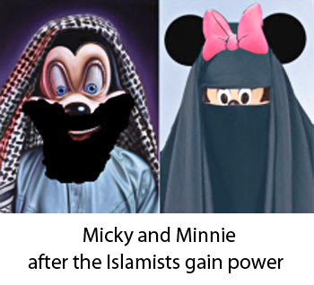bearded-mickey-mouse and minnie