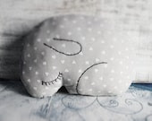 Bunny rabbit pillow stuffed toy nursery decor 9x12 inches primitive animal baby shower gift rustic grey white hearts - HandyHappyTeddy Bunny rabbit pillow stuffed toy nursery decor 9x12 inches primitive animal baby shower gift rustic grey white hearts - HandyHappyTeddy