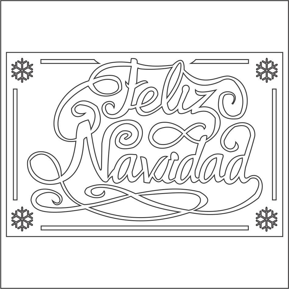 Letreros de Fel\u00edz Navidad para pintar Colorear im\u00e1genes Letreros de Fel\u00edz Navidad para pintar Colorear im\u00e1genes