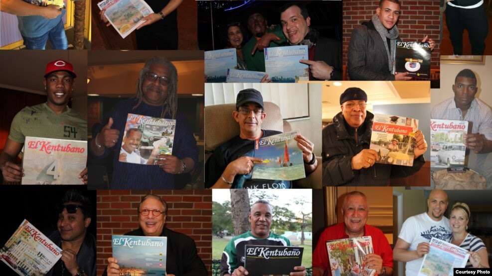Varios famosos cubanos posan con la revista El Kentubano, publicación que dirige Luis David Fuentes. Varios famosos cubanos posan con la revista El Kentubano, publicación que dirige Luis David Fuentes.