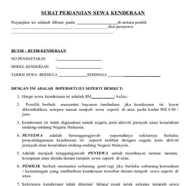 Contoh Surat Lanjutan Tempoh Sewa