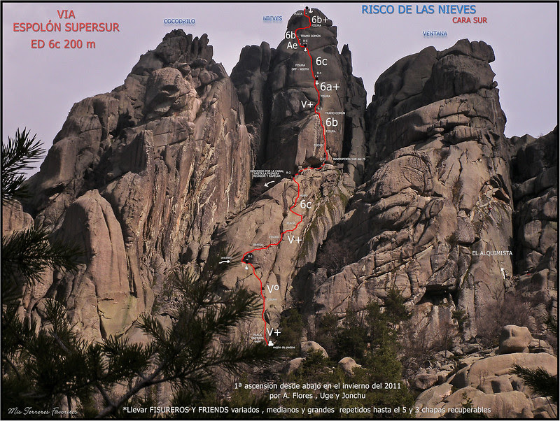 VÍA ESPOLÓN SUPERSUR 200 m 6c- RISCO DE LAS NIEVES