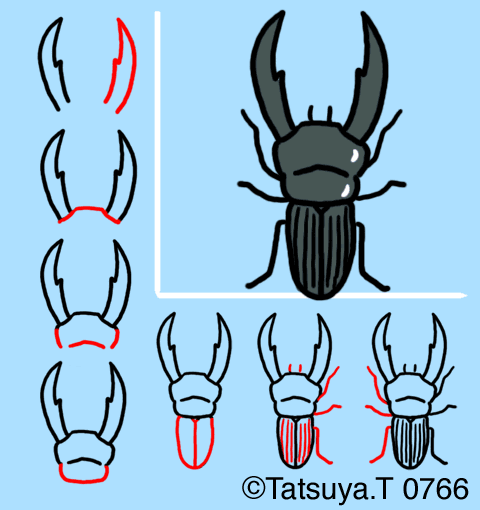 動物の壁紙 これまでで最高のクワガタ イラスト 簡単