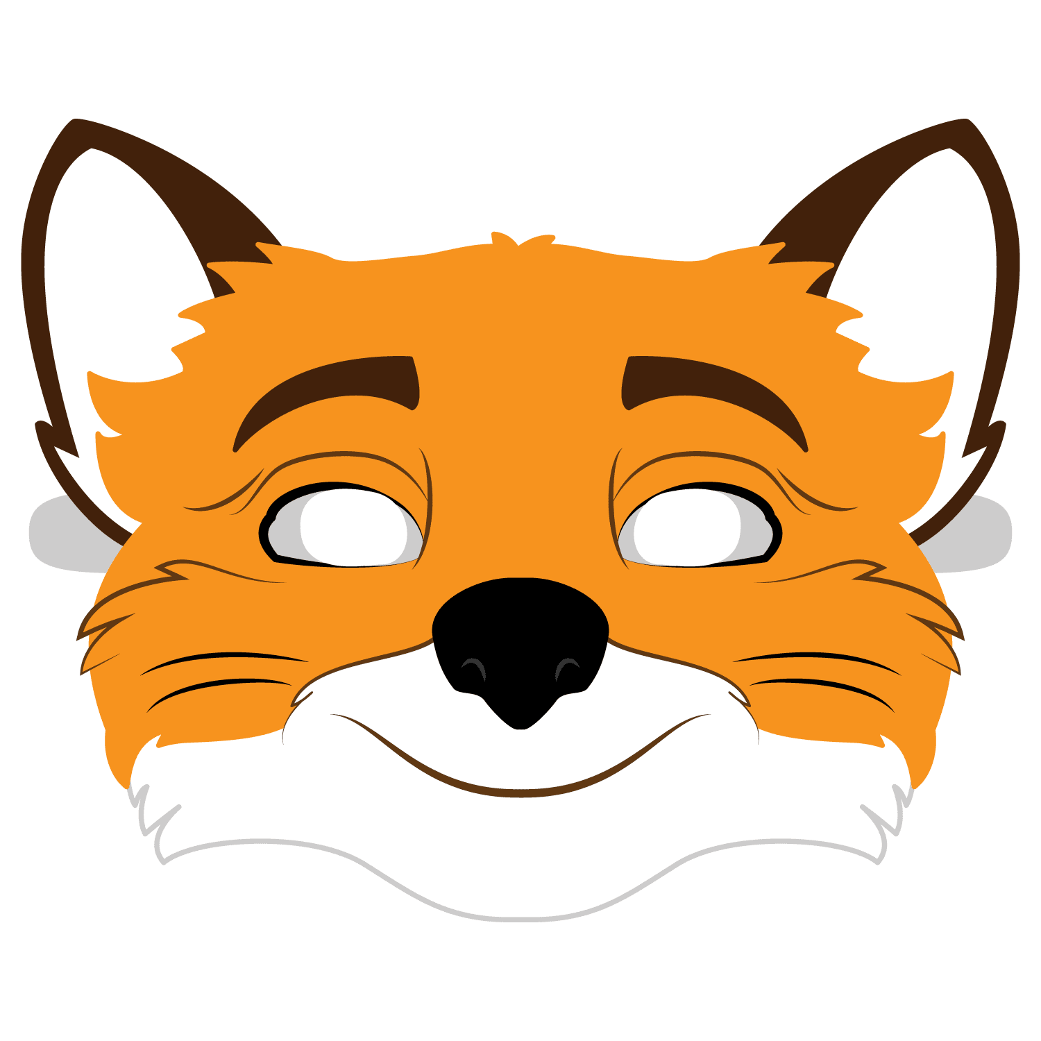 16-fox-mask-coloring-page