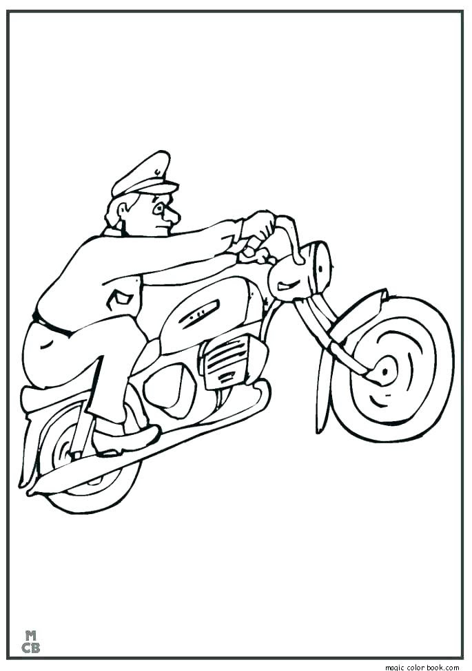 320 Cute Police Motorcycle Coloring Pages with Printable