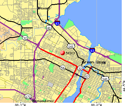 Green Bay Wi Zip Code Map - Oconto County Plat Map