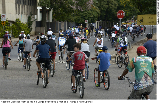 Passeio Ciclístico com saída no Largo Francisco Brochado (Parque Farroupilha)