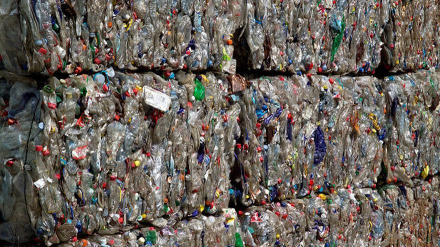 Balas de envases, tras pasar por la planta de selección de residuos. / Foto: Ecoembes