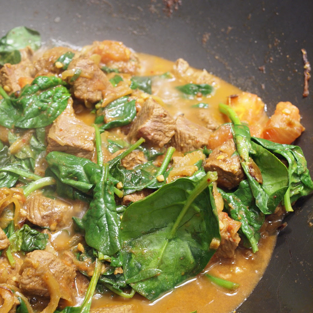Lamb and spinach curry - it tastes more exotic than it sounds