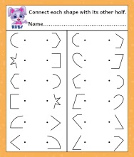 Worksheet For Shapes For Preschool - Shape Roll Color Math Activity