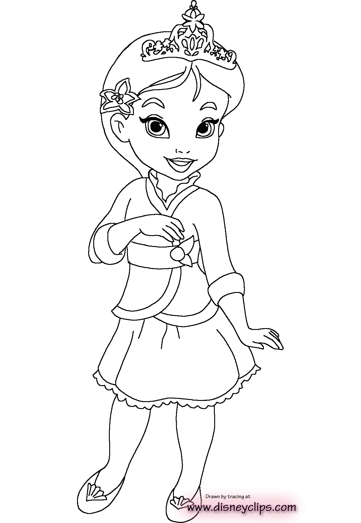 Baby princess coloring pages to download and print for free