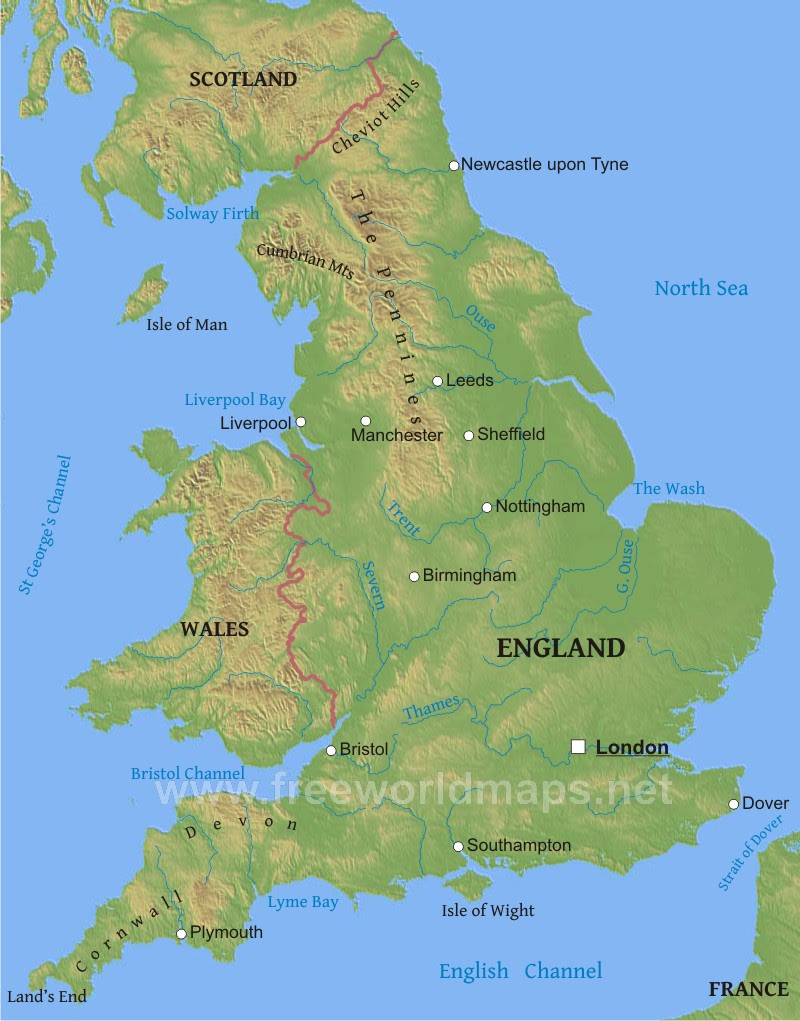 Geographical Map Of Britain CHOCAKEKIDS