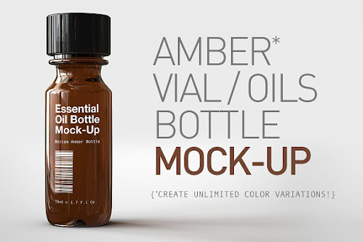 Download Essential Oils Bottle Vial Mock Up