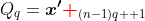 Q_q=\boldsymbol{x'{\color{Red} }}_{(n-1)q +1}