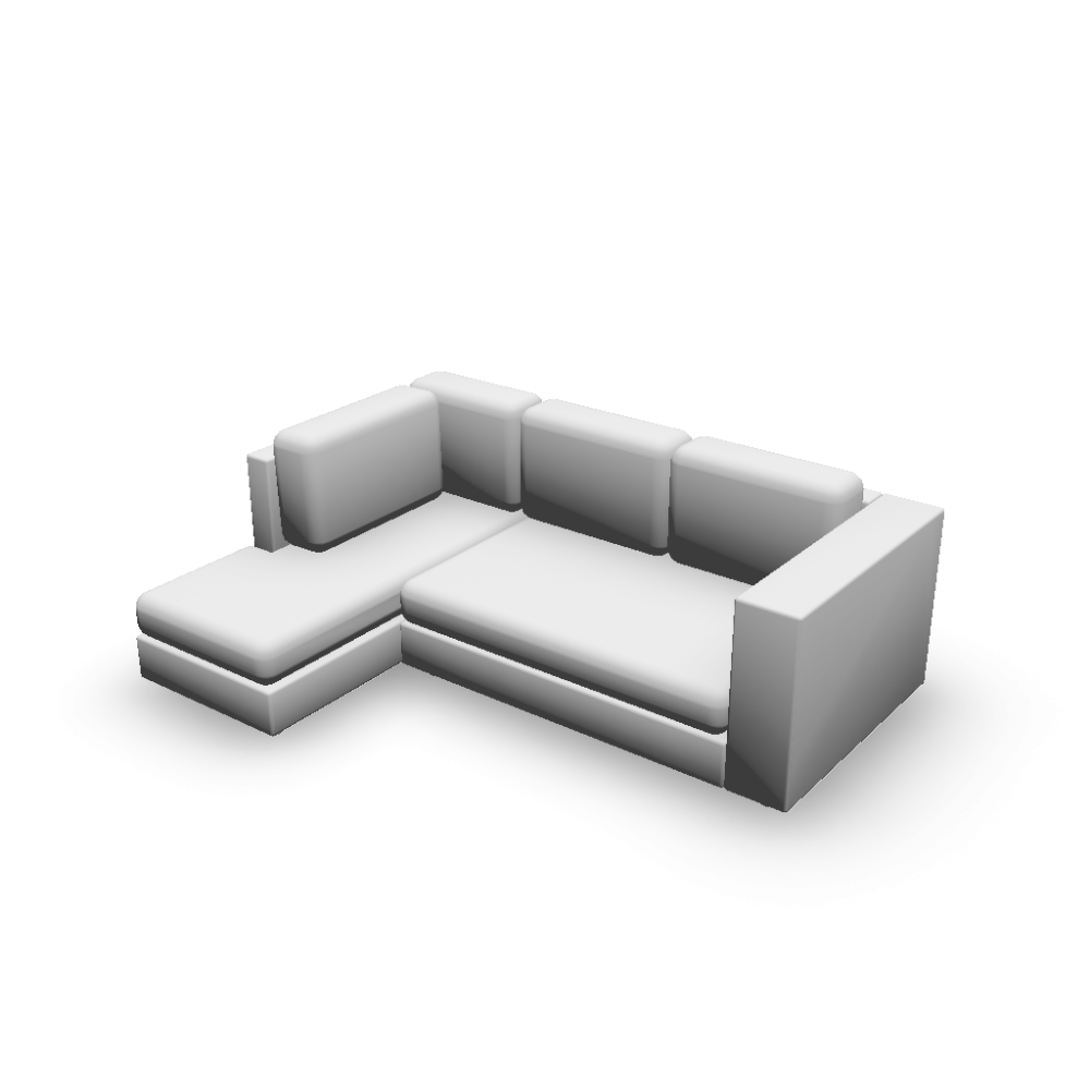 L-Form sofa - Design and Decorate Your Room in 3D
