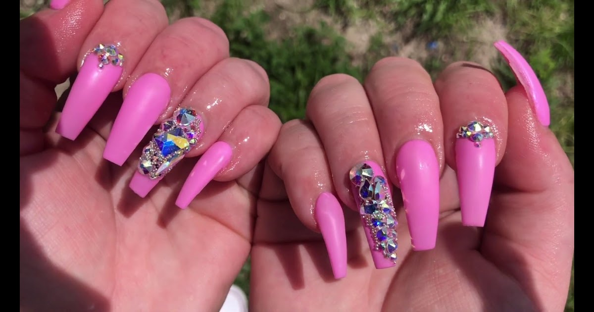Bubblegum Pink Barbie Pink Coffin Nails Nail And Manicure Trends