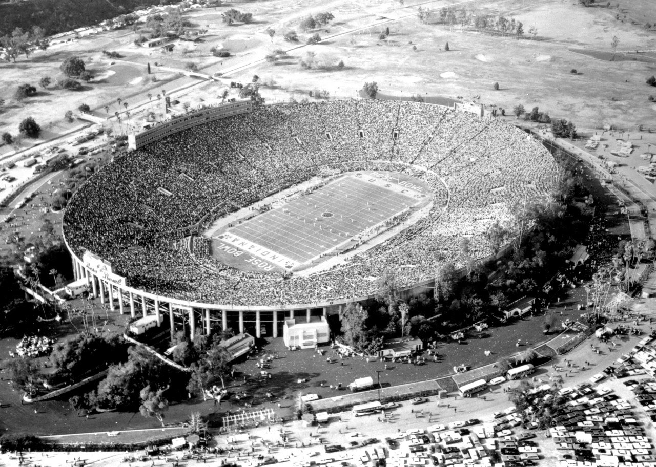 Rose Bowl Stadium 1968 Aerial Photo