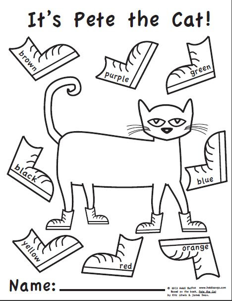 Coloring Page Pete The Cat - 270+ SVG PNG EPS DXF File