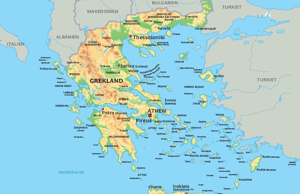 Grekland Karta Svenska | Karta
