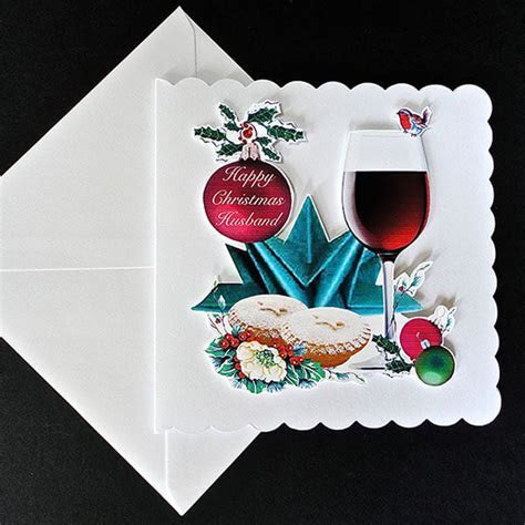 Christmas Cheers Handmade Card Husband Decorque Cards Christmas Cheers Handmade Card Husband Decorque Cards