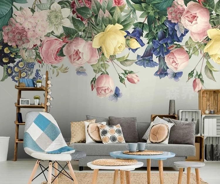 Flower Wallpaper For Room Decoration - Mural Wall
