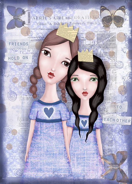friends hold on to each other (digital)
