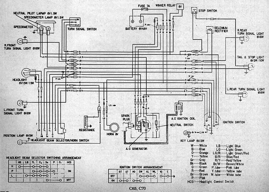 Honda C90 Wiring Diagram 6v