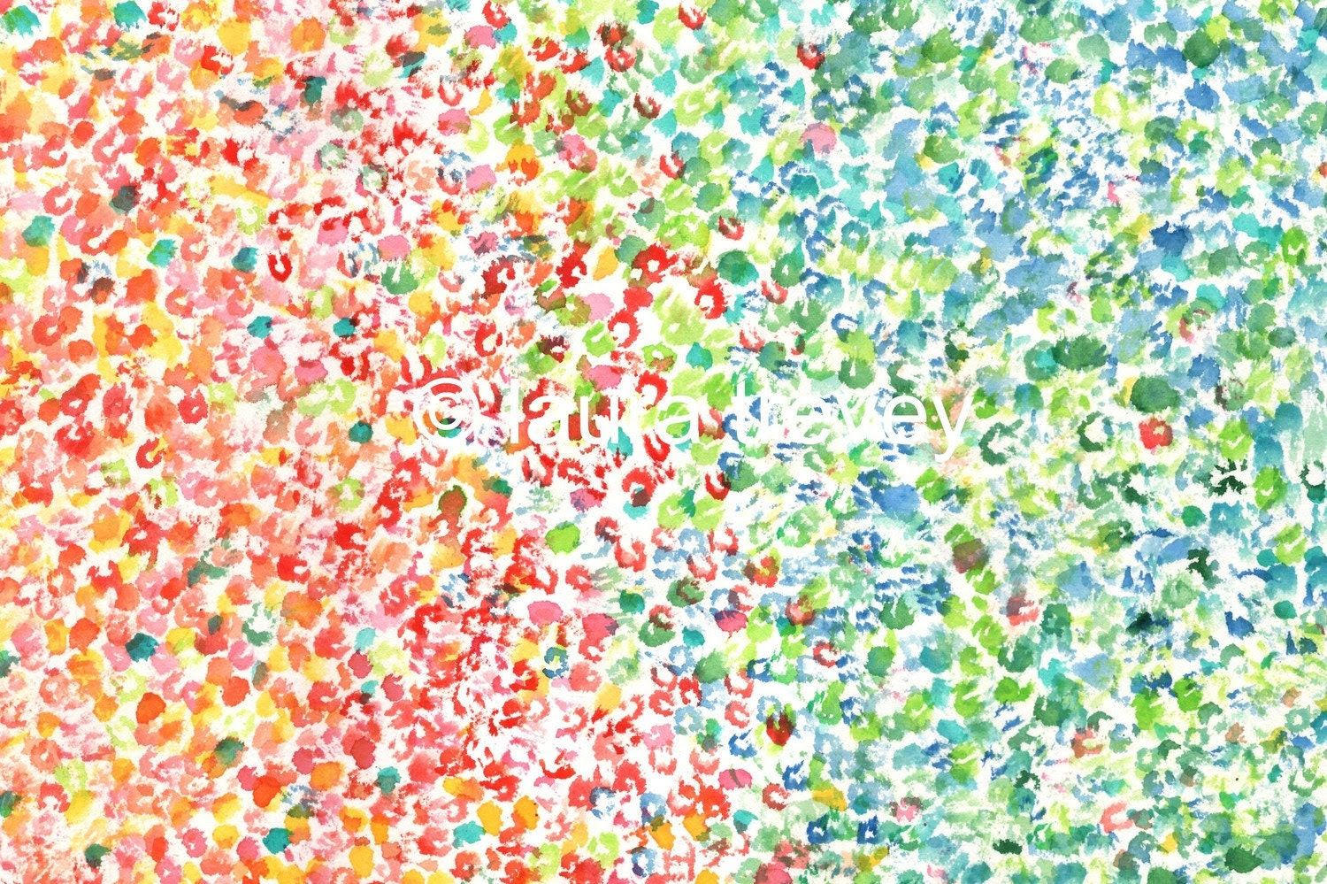 Colors, Watercolor Giclee Print on Canvas