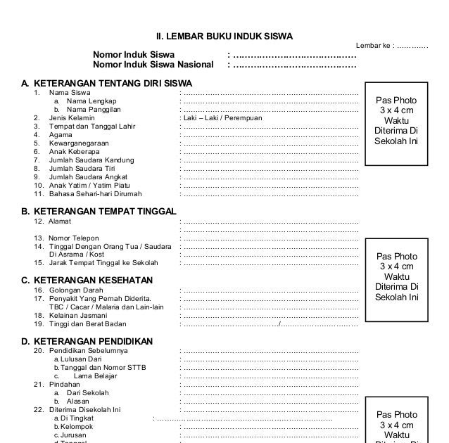 Contoh Buku Induk Siswa Paket C web site edukasi